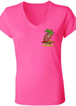 Pink Women's V-Neck T-Shirt